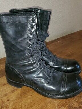 Men's Corcoran 1500 G11191 10" Black Leather Army Combat Jump Boots 11 D